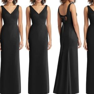 SOCIAL BRIDESMAIDS,Sleeveless Tie Back Chiffon Trumpet Gown